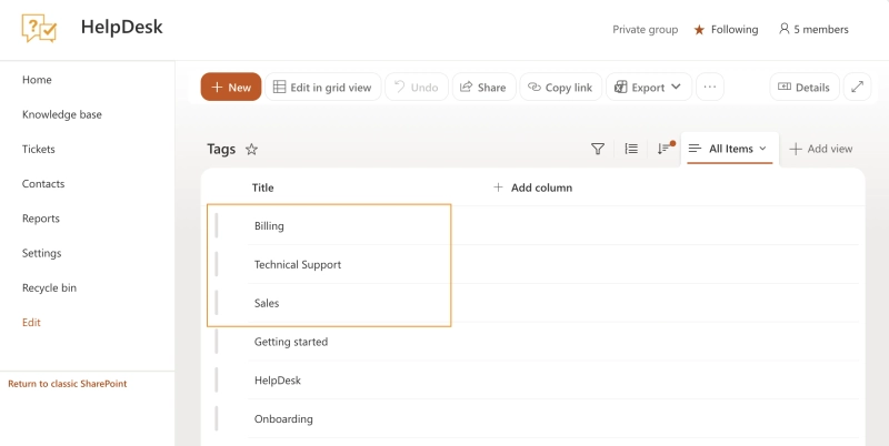 Tags for HelpDesk agent skills
