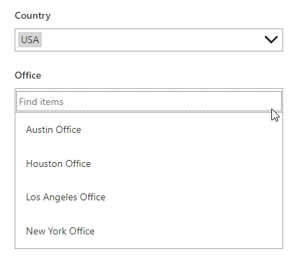 Offices are fitlered by Country