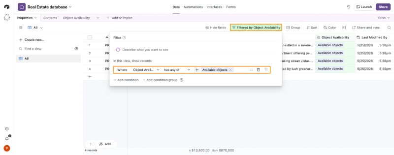 Set up a view in Airtable to generate PDF from Airtable