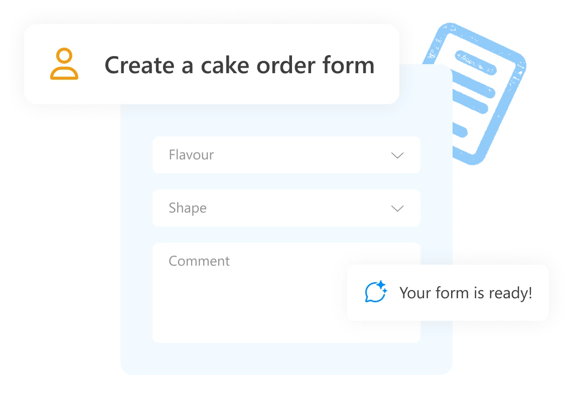 Create forms with AI