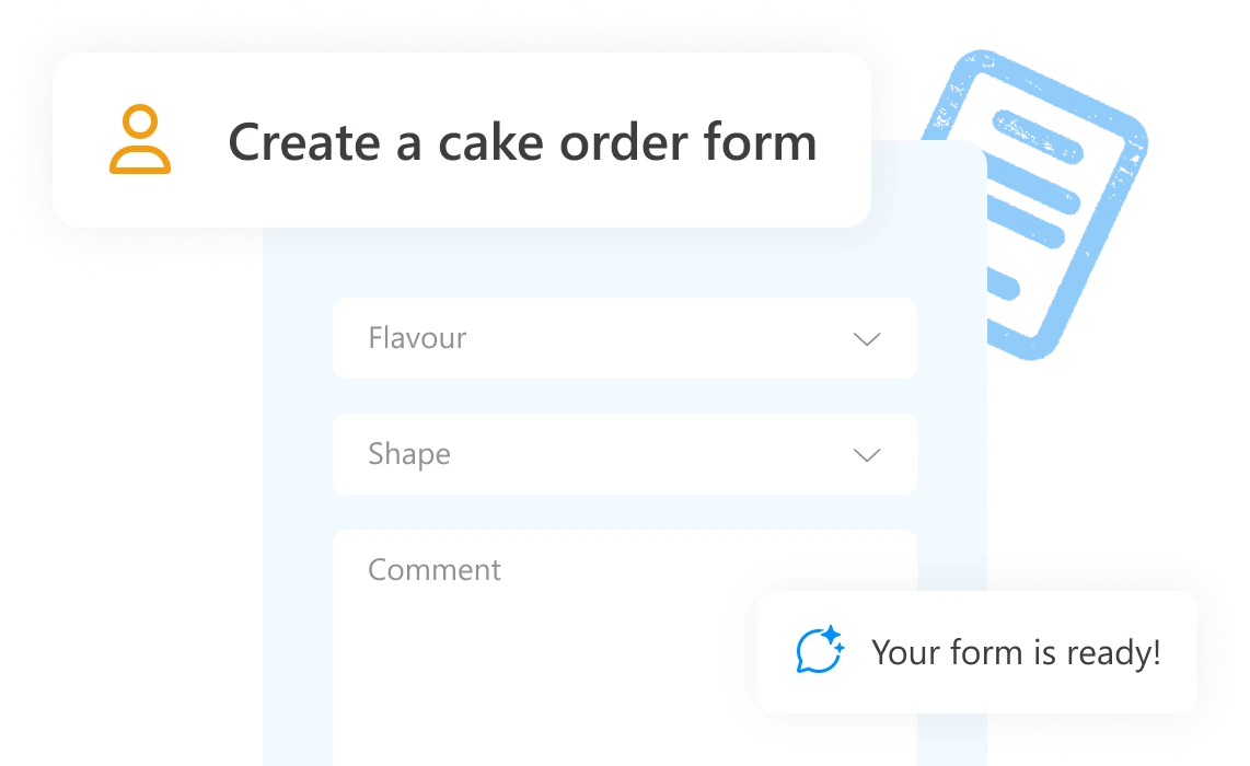 Create forms with AI