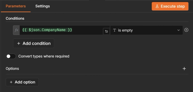 IF node in n8n