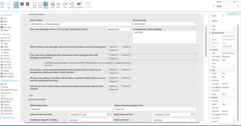 SharePoint form