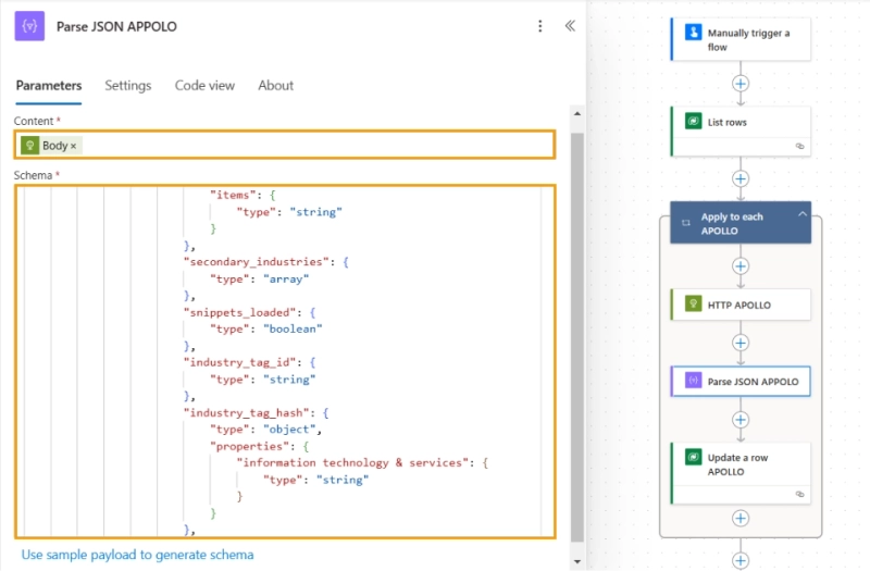 Parse JSON