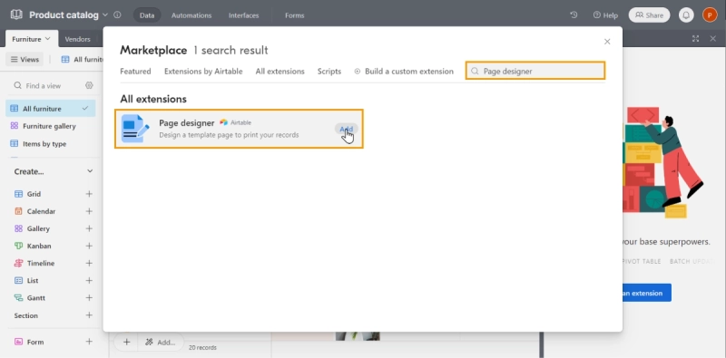 Page Designer in Airtable marketplace