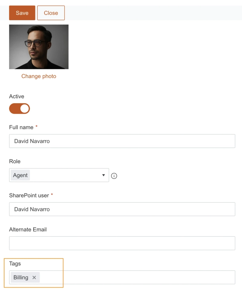 Add a skill tag to an agent