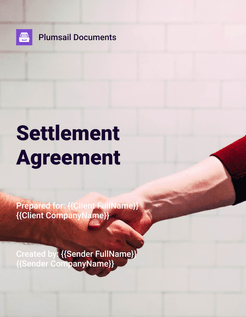 Settlement agreement
