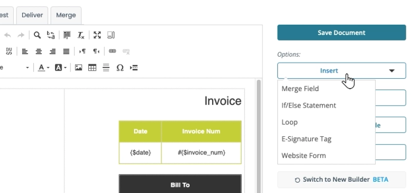 Formstack Documents variables