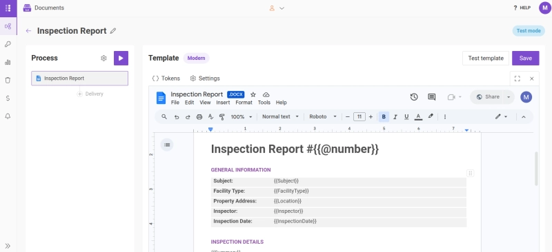 Setting up the template - Placeholders