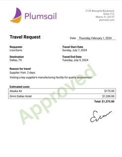Travel request