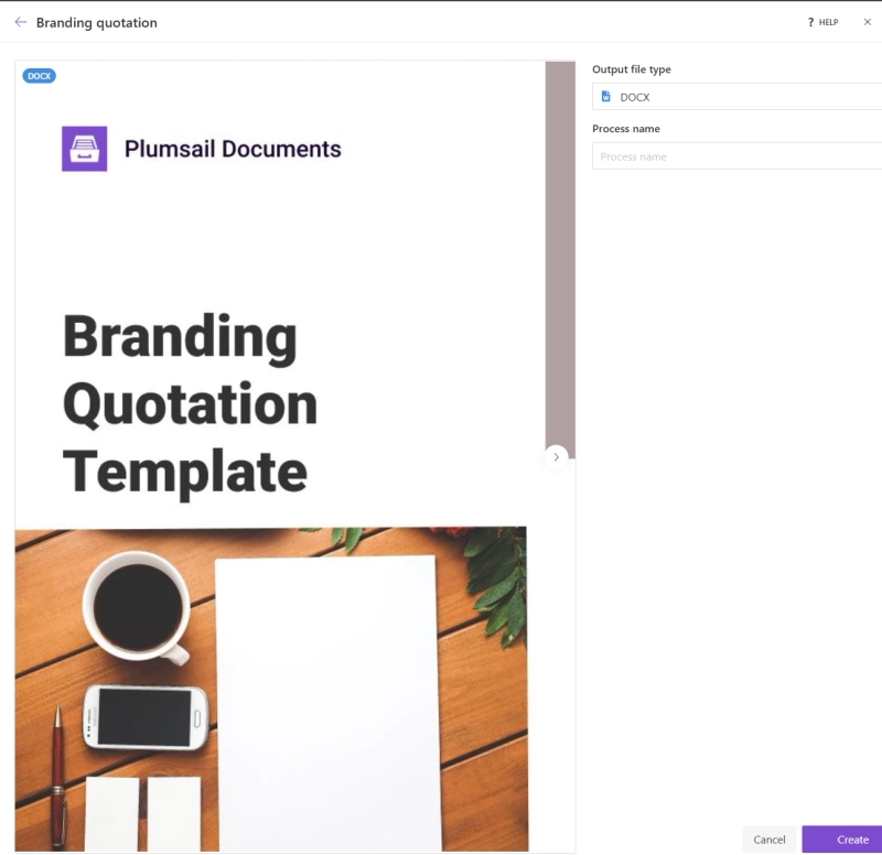 Plumsail Documents - Branding Quotation Template
