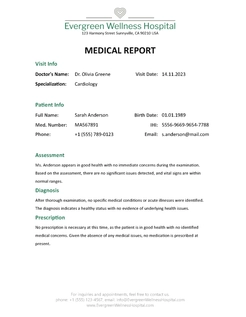 Medical report
