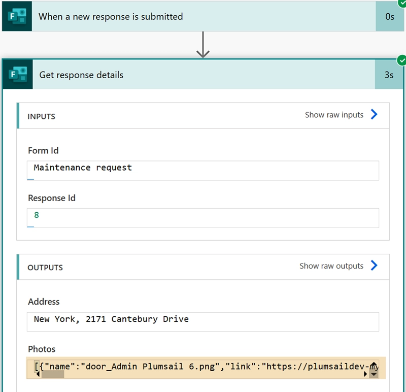 populate images into excel from ms form parse json scheme1