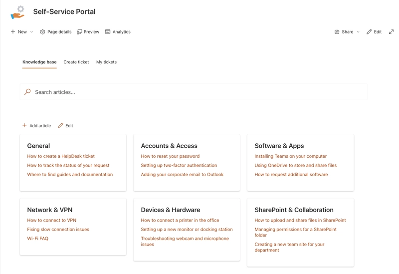 Widget on SharePoint site