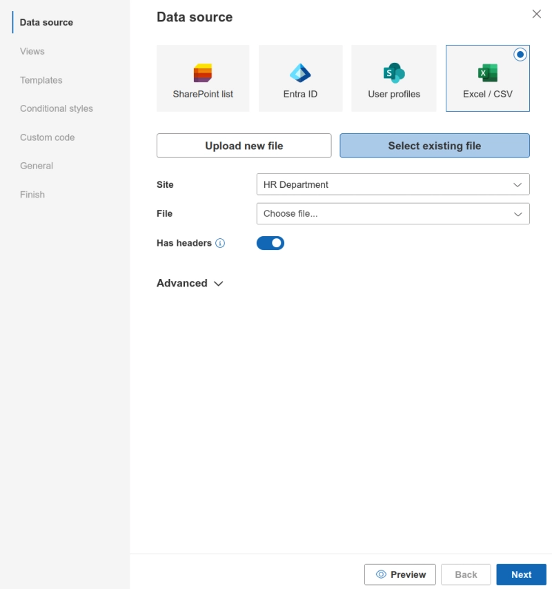 Uploading an Excel file to a SharePoint document library