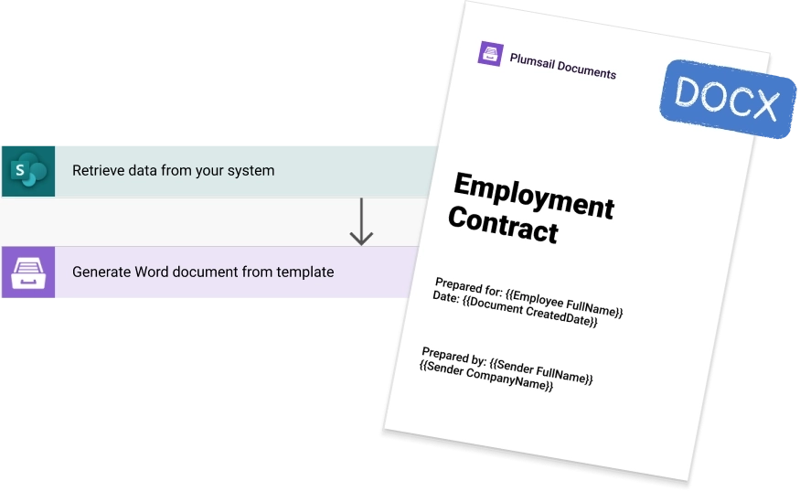 Generate Word document from template in Power Automate flow