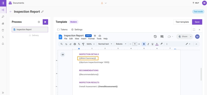 Setting up the template - Rich Text