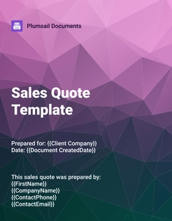 Sales quote