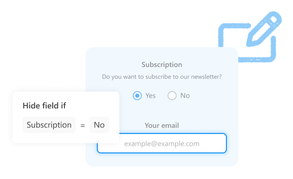 Show fields based on user input
